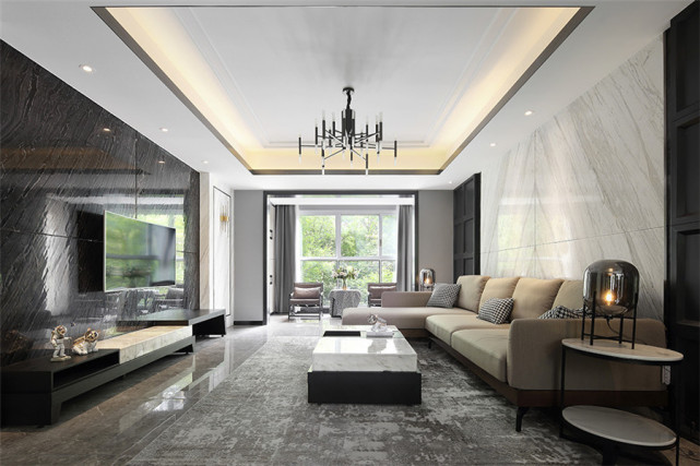 ??130现代风平三居室,呈现出惬意的居家氛围