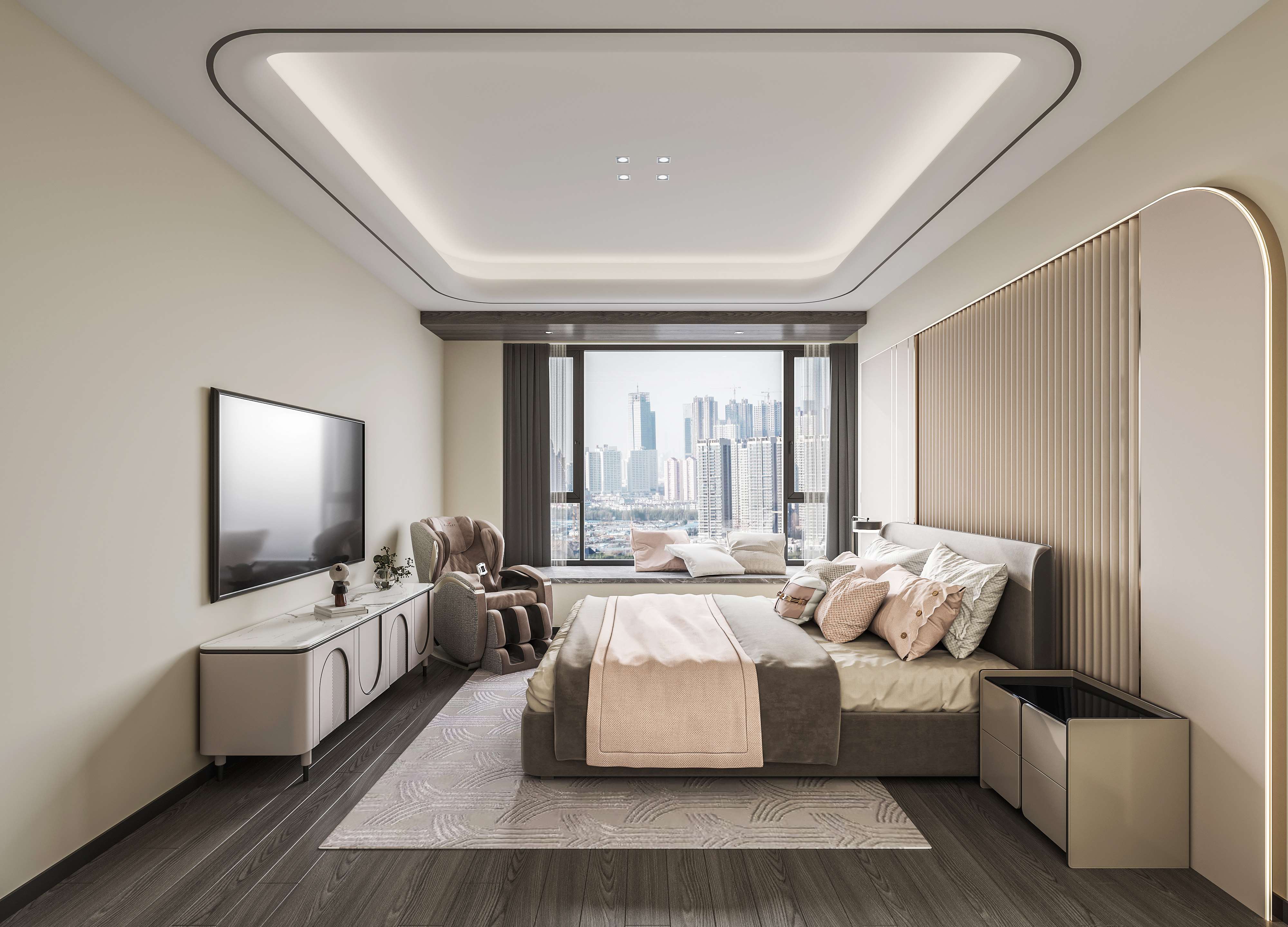 轻奢·生活——156平米轻奢风|珠海中冶逸景公馆三房两厅家装设计案例