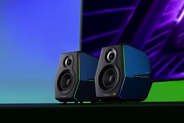 抖音|漫步者HECATE G5000音箱的外观设计棱角分明，充满了未来感