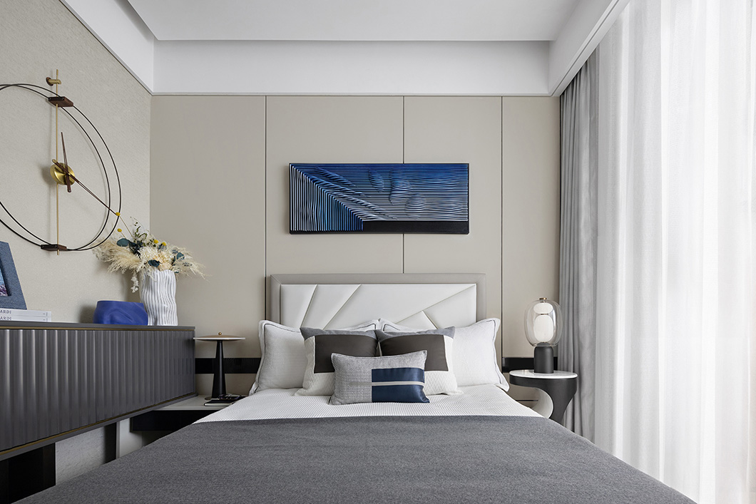 格斯设计|98平米三房二厅，现代简朴风格家居，白灰啡色极简设计，好治愈