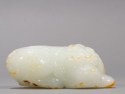 和田玉籽料|和田玉籽料瑞兽把件