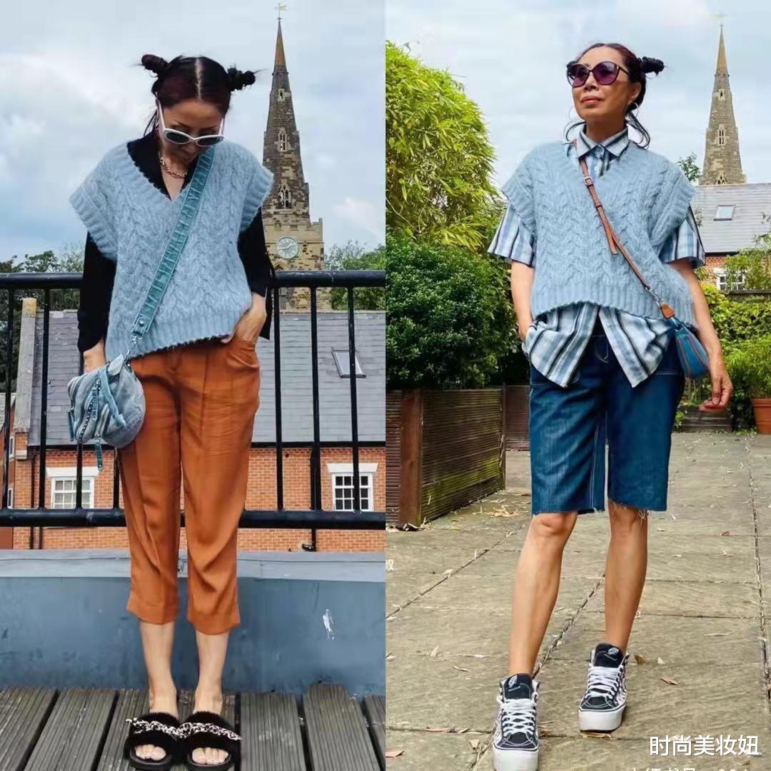 发型|上了年纪的女人，可以不漂亮但要会穿，看58岁奶奶穿搭气质洋气