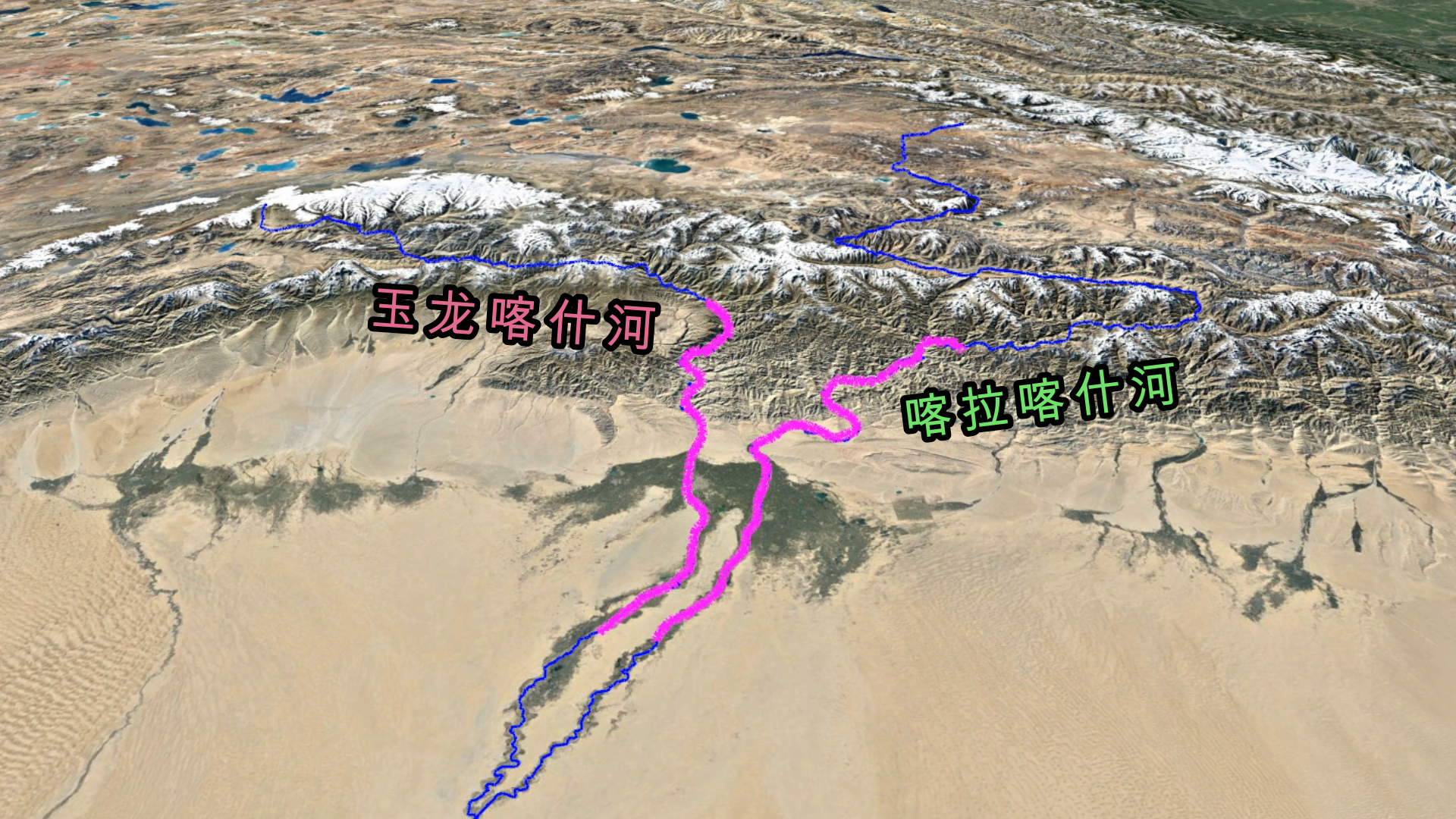 神农架 和田河，神奇之河，横穿400公里大沙漠