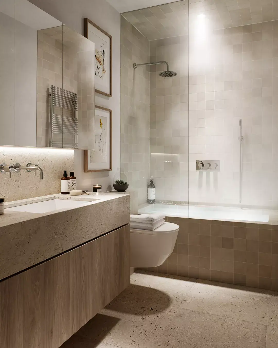 5M2卫生间,如何实现泡澡+淋浴?这样设计太机智了