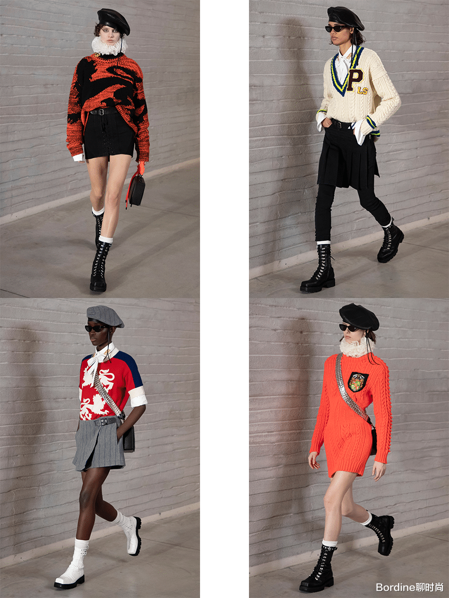 Bordine聊时尚 Philosophy Di Lorenzo Serafini 2021秋冬,贝雷帽+方头战靴的搭配