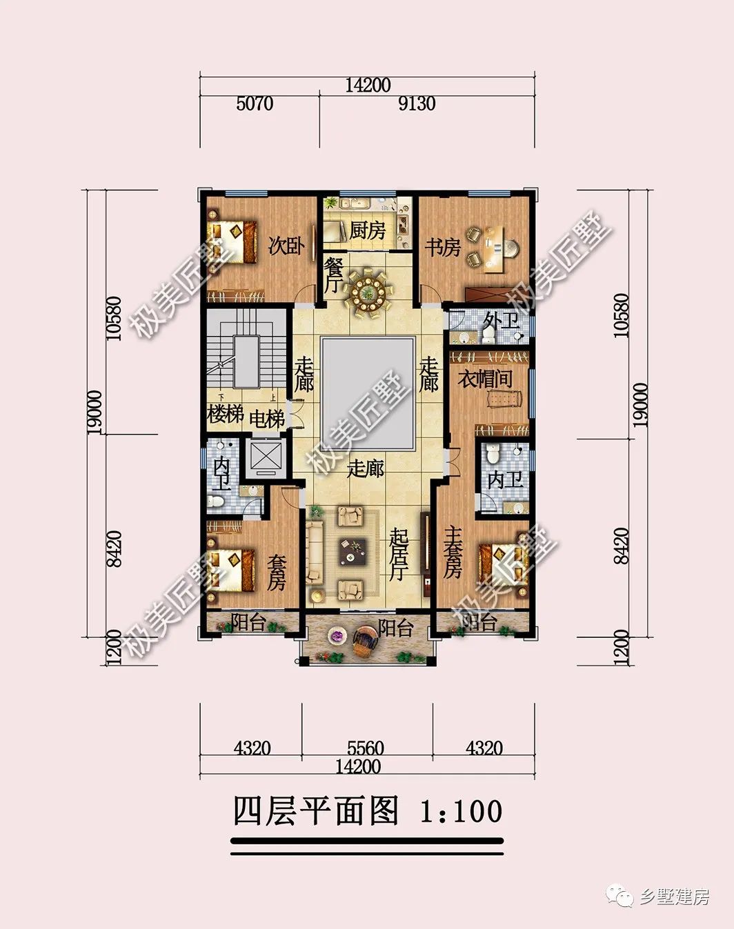 对称设计的新中式别墅，方正又大气，是你的理想好房吗