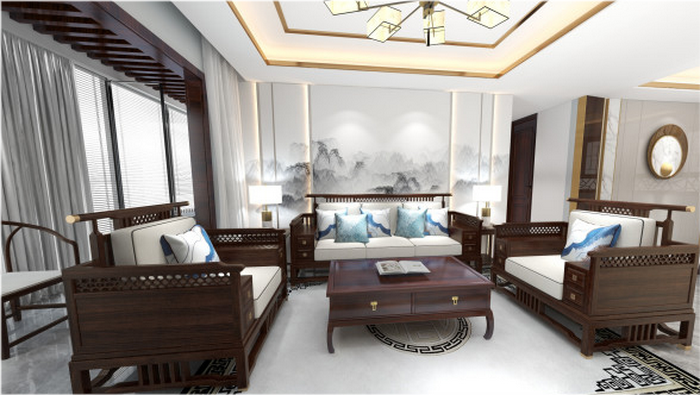 康业传承家具馆|以实木原主风凸显新中式风格