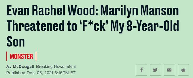 玛丽莲·曼森|美国巨星被控变态侵犯11人，他竟威胁报复受害女星：会弄死你儿子