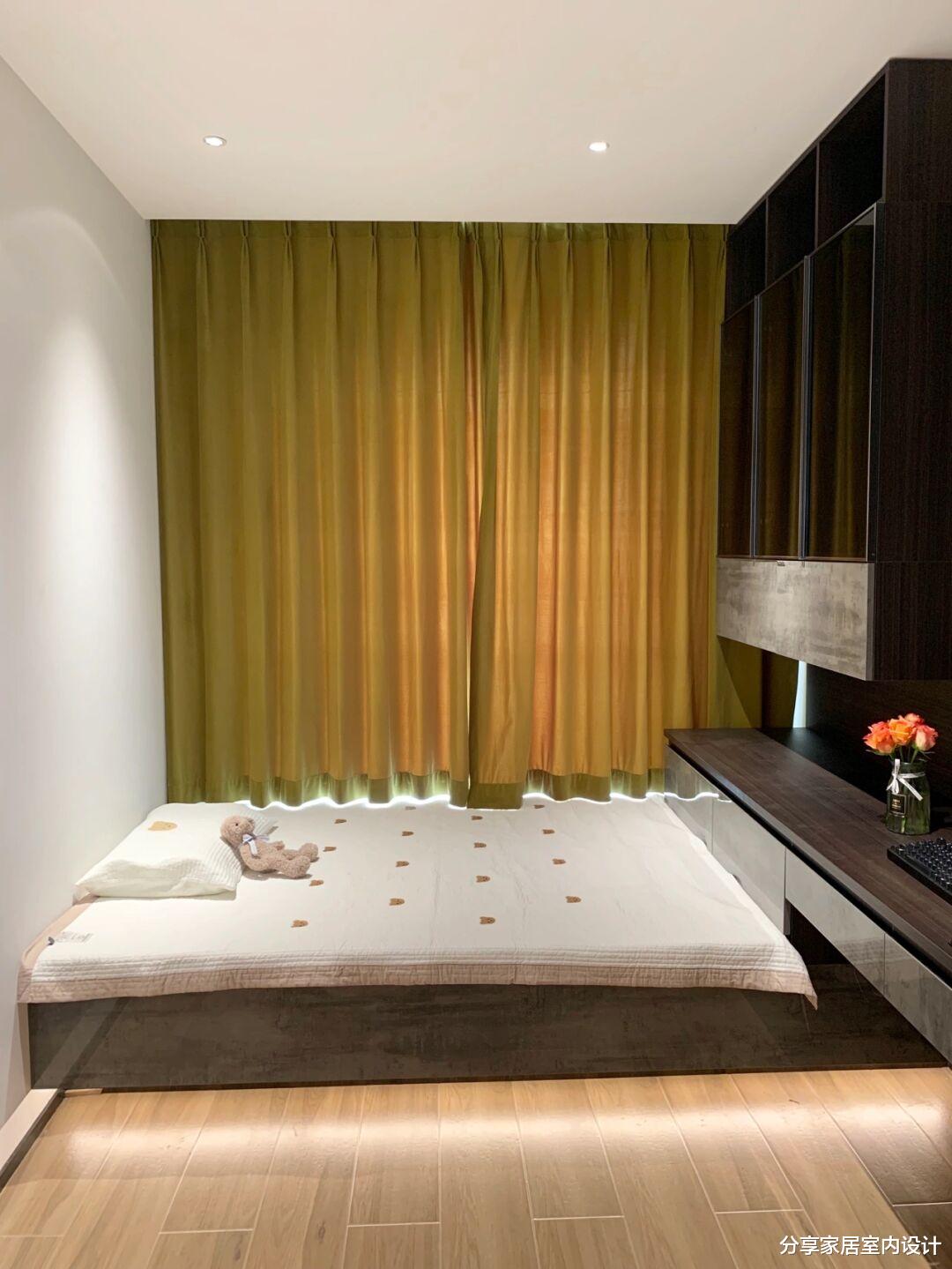 分享家居室内设计|入住三个月的新房,全屋干净又舒适,床底见光不见灯的设计很喜欢