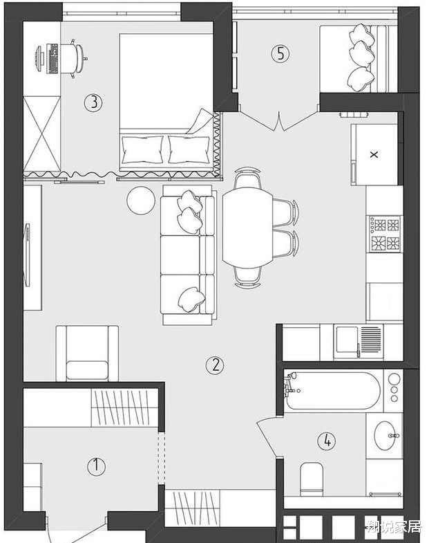 翔说家居|46㎡的现代风格小屋，时尚又高级，全屋虽小，但却充满了个性