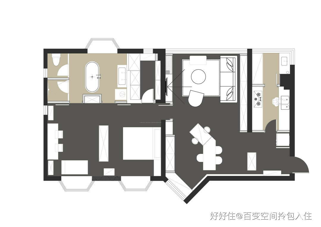 |海外留学归来,为自己准备了一套58平米的公寓