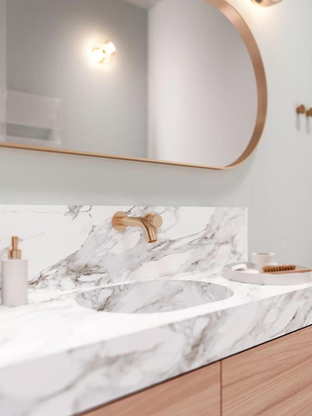 80㎡现代公寓，原木+金属+大理石，这才是家该有的模样