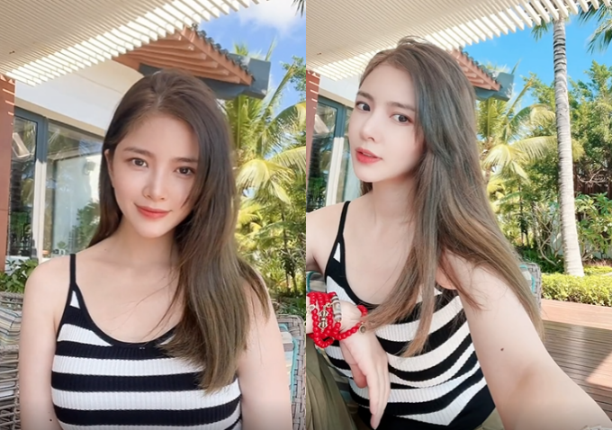 杜淳|杜淳娇妻晒度假照！穿紧身吊带曲线完美，吃面包舔手指不怕脏