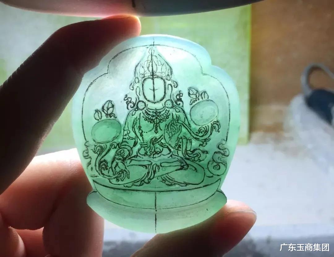 广东玉商集团|网红木那料起货绿水度母，美到炸裂！