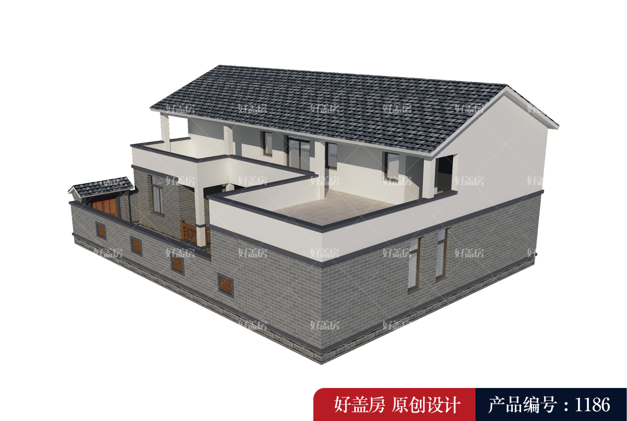 别墅|农村新中式二层别墅带小院