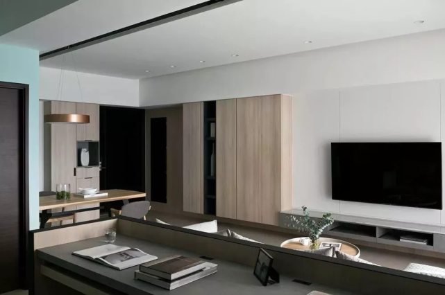 120㎡现代简约风,客厅+书房一体化设计,让你多出一个房间!