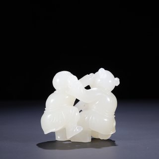 和田玉籽料|和田玉籽料招财貔貅摆件