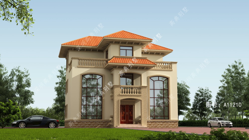 设计惊艳的欧式别墅，多卧室还带大露台，温馨居住又舒服！