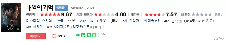 首映|又一部惊悚佳作诞生，首映日韩国观众打出了9.6分！