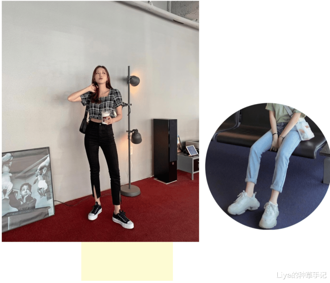 Liya的种草手记|别再穿高跟鞋了,“九分裤 + 运动鞋 ”正流行!