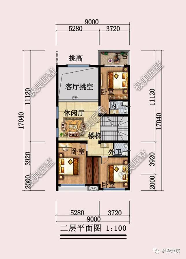 |9×17.04米，带车库设计的现代风三层别墅，美观又大气