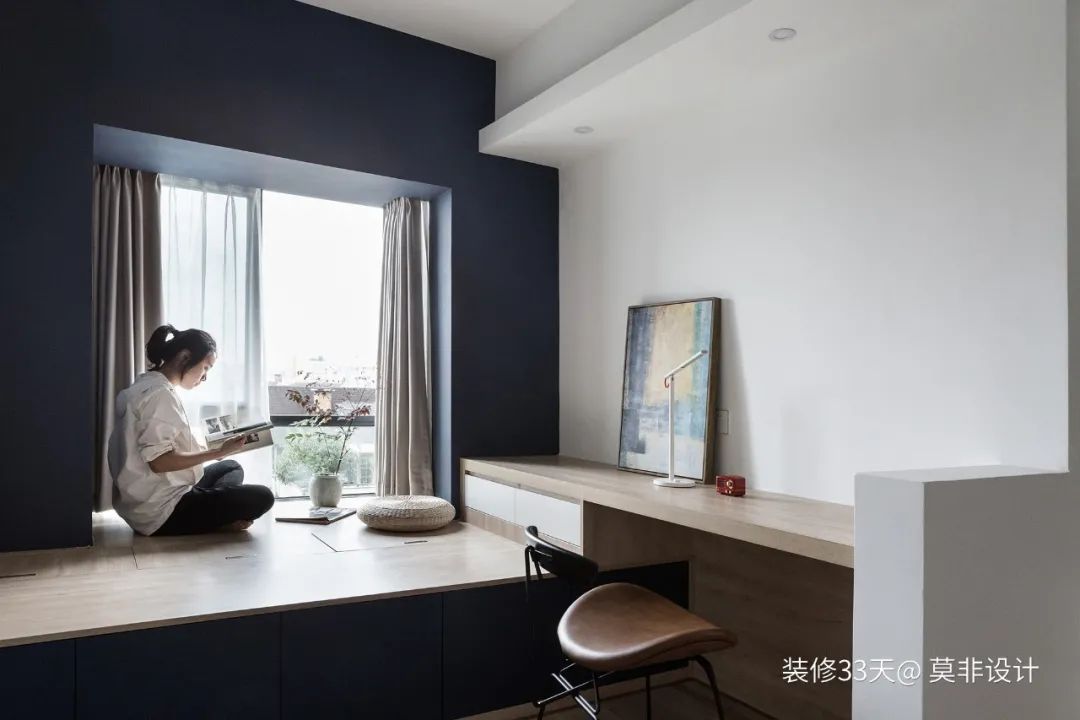 装修设计:开放书房,折叠窗,一个人住随便装