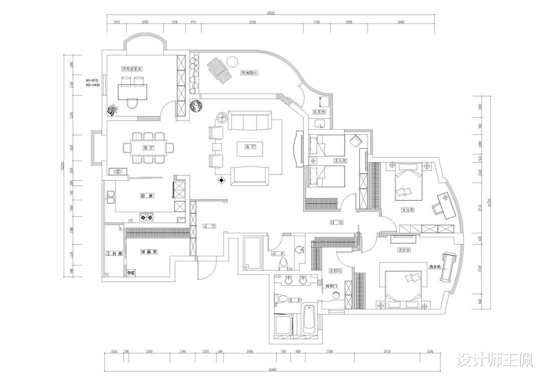 美国夫妇在中国的家，220平美式私宅，稳重与浪漫结合，太治愈?