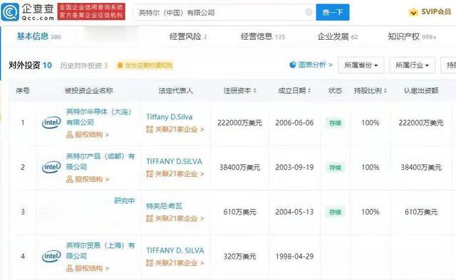音箱|英特尔宣称禁用新疆产品,企查查显示其国内多家分公司已注销