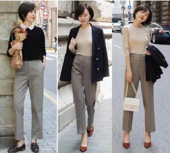 穿衣搭配|适合职场女人的裤装穿搭,教你褪去稚气,打造出“利落感”
