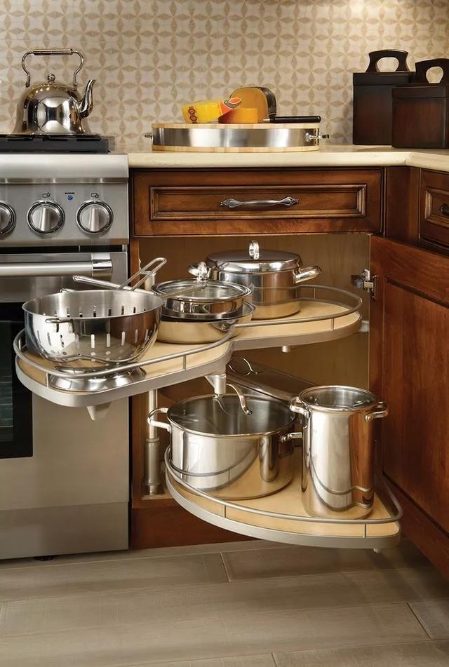 老年小妙招|国外超火的橱柜设计，让你家厨房收纳空间翻1倍！装修前收藏