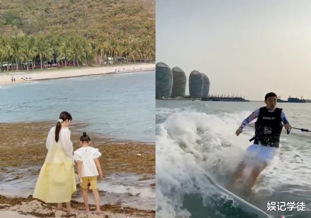 贾云馨|9岁甜馨参加演出，穿红色西装礼服显帅气，侧颜照与妈妈越来越像