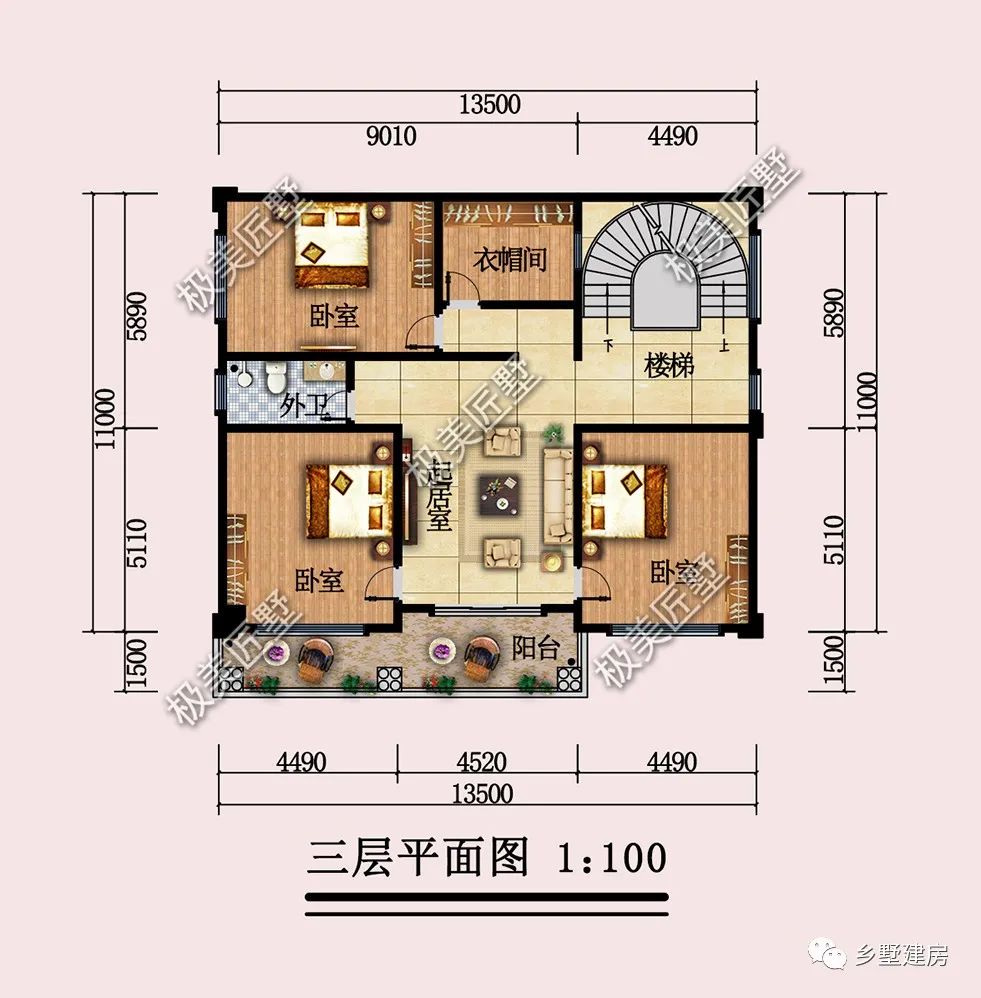 别墅|13×11米农村大家庭别墅这样建，让你尽享温馨家庭