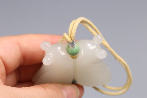 |旧藏 老和田玉双蝉雕件