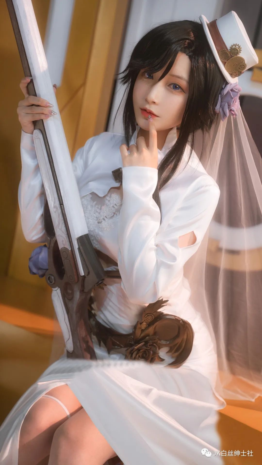 碧蓝航线|cos：碧蓝航线狱友婚纱cos正片@鬼舞