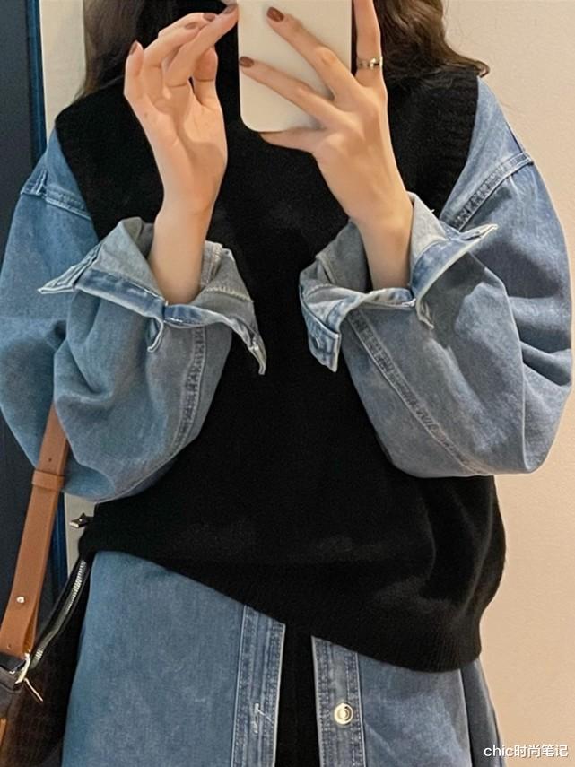 chic时尚笔记 牛仔外套叠叠乐，几十种叠穿花样，包你从深冬腊月穿到明年春天