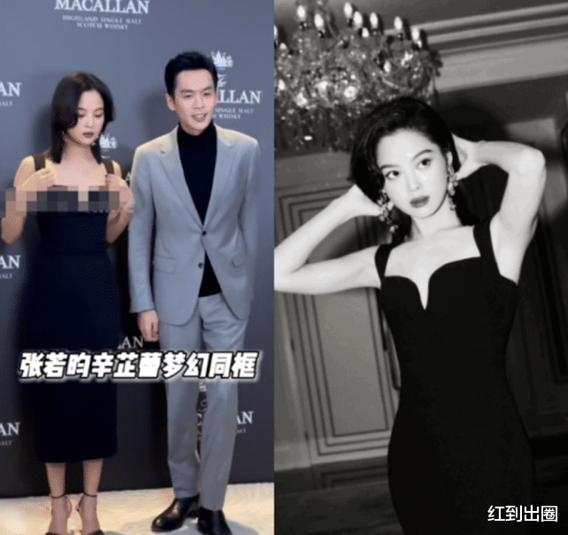 辛芷蕾|35岁辛芷蕾身材太惊艳,穿V领抹胸长裙现身,张若昀全程不敢直视