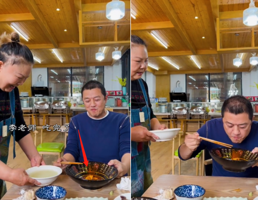 姐姐|李亚鹏小店吃面狼吞虎咽！大口喝汤没架子，挽手女老板亲切合影