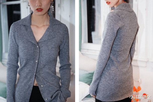 小陈聊搭配|女人无论什么年纪,穿“薄针织衫+半裙”都温柔到骨子里,超优雅