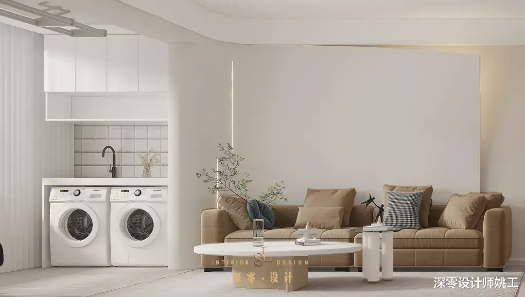 朋友装修不按套路出牌,阳台变洗衣房,卡座代替餐椅,你想到没!