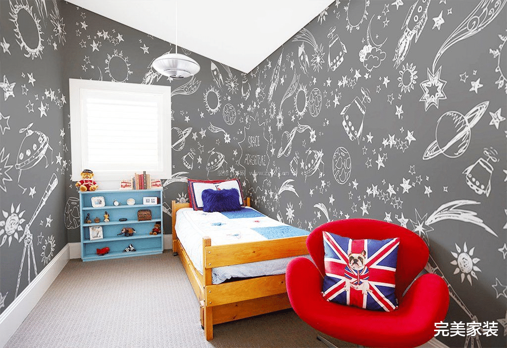 儿童房的壁纸很重要，选好壁纸，让儿童房更加温馨美观