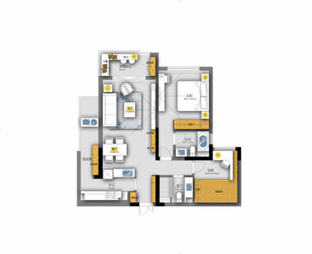 80㎡北欧风，特别耐看！头一次见餐厅背景是黑板墙！