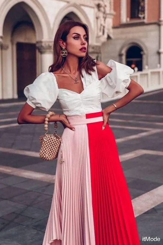 itMode|早秋必穿百褶裙，稳赢！