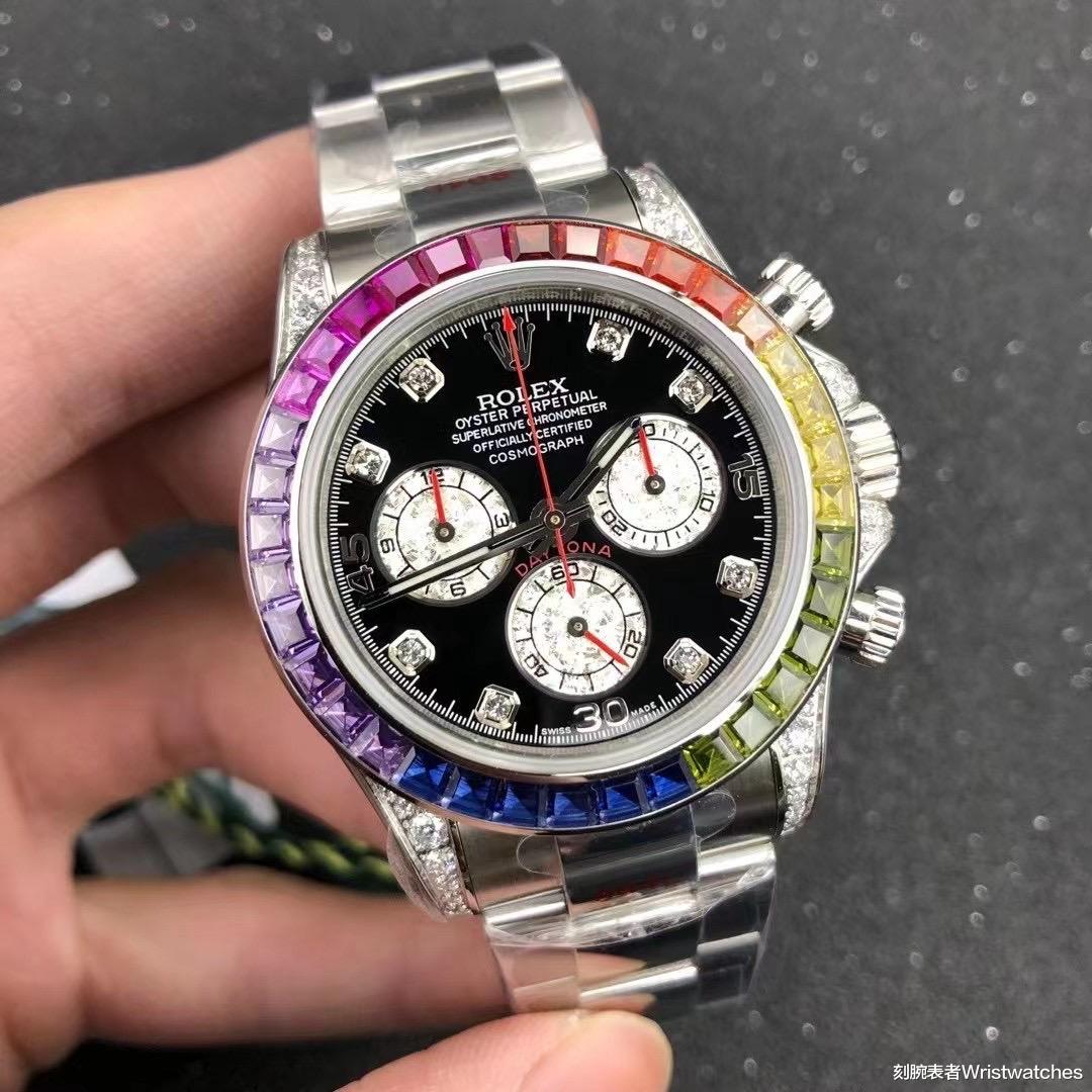 刻腕表者Wristwatches|BL厂劳力士彩虹迪通拿复刻表评测,外观做工假不假?
