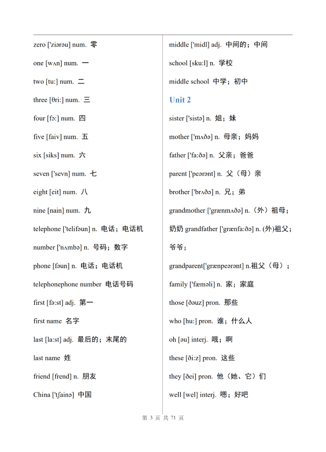 济南朗阁外语培训中心|【济南朗阁】初中三年,6本英语课本,汇成一份英语单词表!替孩子打印!