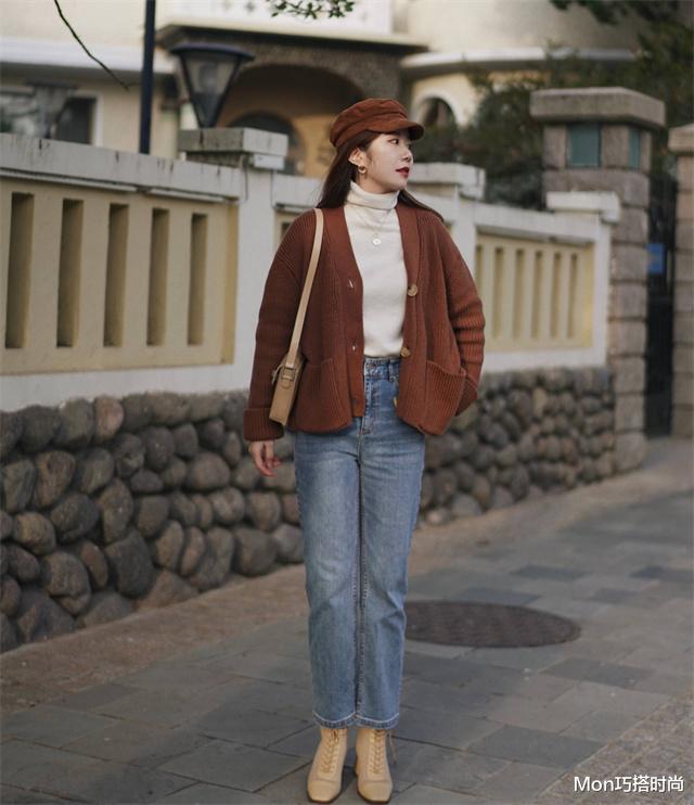 Mon巧搭时尚 北方入冬早怎么穿,先试试“九分裤+短靴”,温暖显瘦,上身洋气