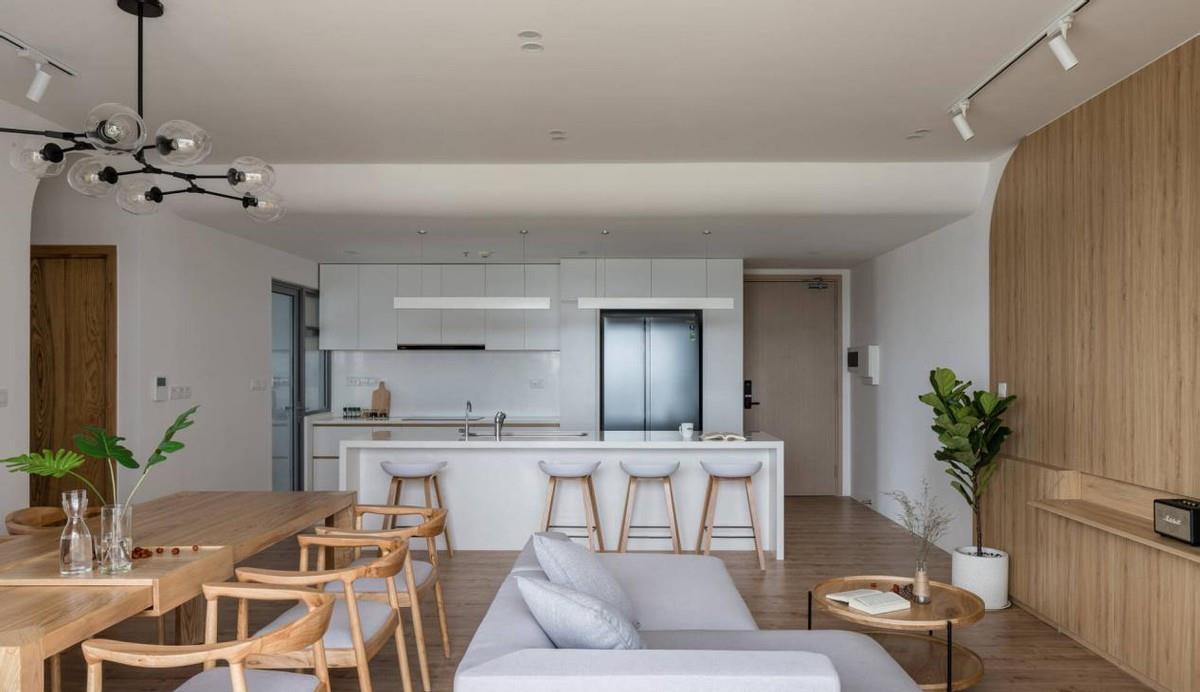 |往往越简单的设计越受欢迎，120㎡全屋原木色，再过10年照样高级