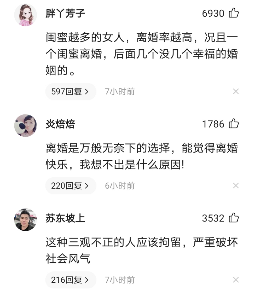 主人公 “女子离婚，闺蜜拉横幅庆祝”引热议，网友：闺蜜越多，离婚率越高