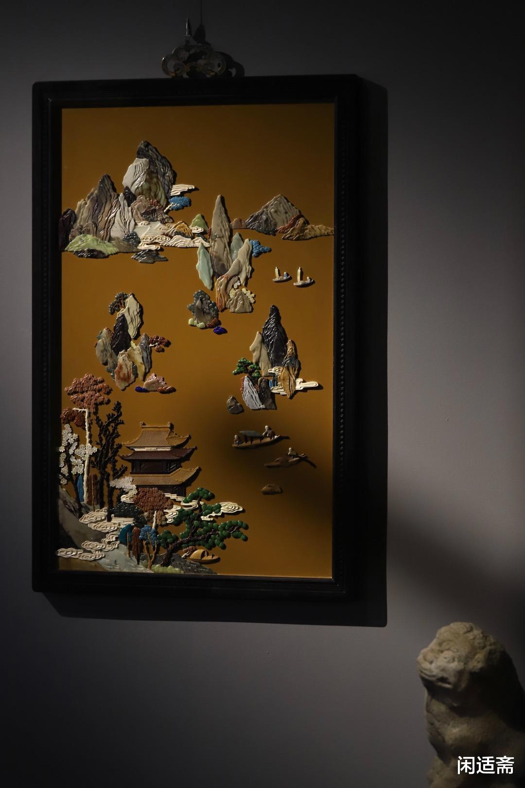 雅室清居，中式家装，百宝嵌挂屏