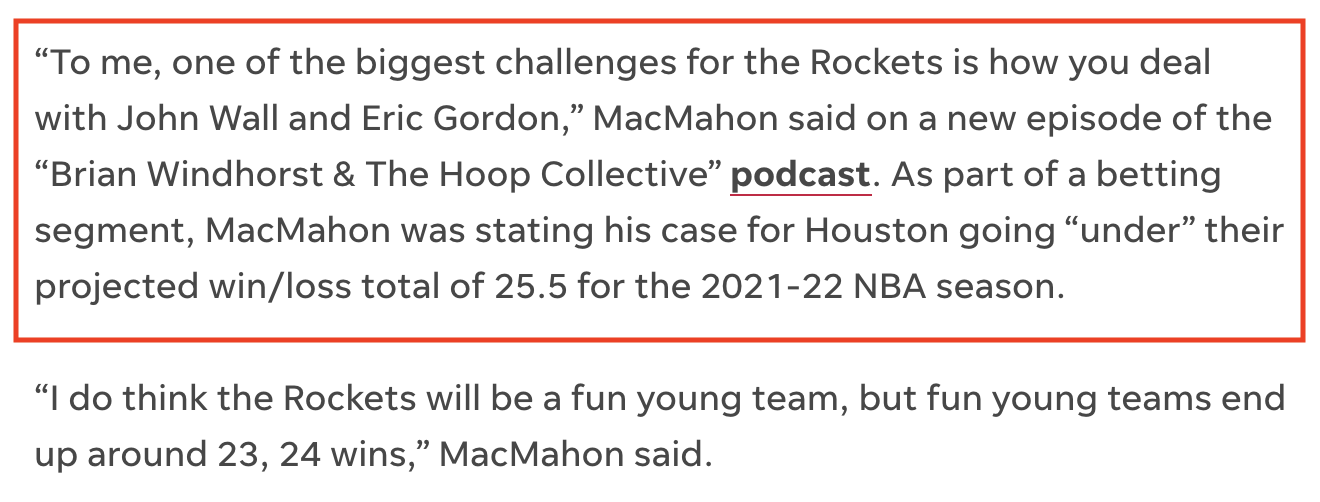 约翰·沃尔 留队意义不大！名记建议火箭摆脱7600万悍将：他比沃尔容易交易