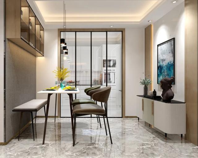 120㎡现代简约,高级灰+木质+大理石+金属,混搭出华丽档次